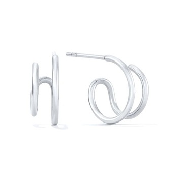 Игольчатые геометрические серьги-гвоздики в форме буквы C для женщин и мужчин St