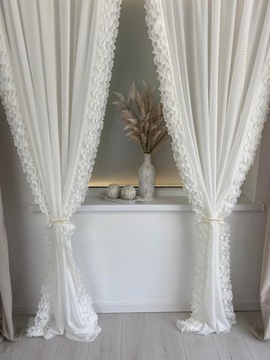 Классическая штора из воздушной шифоновой ленты Луиза 140х270. Свободу Трочеку!