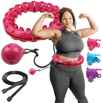 Hula Hop Odchudzające z Wypustkami XXXL PLUS SIZE 145cm w TALII + GRATIS