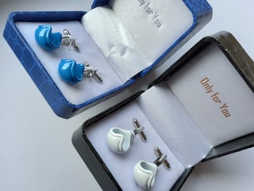 Złote spinki do mankietów Hantle dla Kulturysty EX