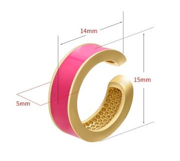 серьга с красной эмалью