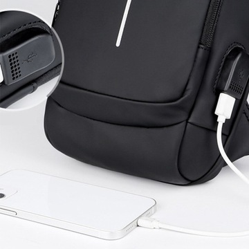 МУЖСКАЯ НАГРУДНАЯ СУМКА С USB-ПОРТОМ
