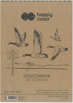 BLOK Szkicownik HAPPY COLOR A6 Ptaki