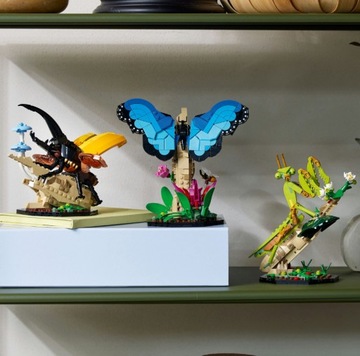 КОЛЛЕКЦИЯ НАСЕКОМЫХ LEGO IDEAS ИГРУШЕЧНЫЕ БЛОКИ «БАБОЧКА МОЛИТСЯ МАНТИЗМ ПЧЕЛА»