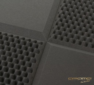 Комплект из 8 самоклеящихся серых плоских и вафельных акустических панелей