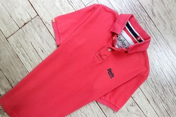 SUPERDRY JAPAN SPIRIT Koszulka Polo Malinowa S