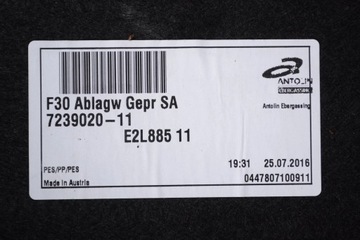 BMW 4 F32 F33 2016 VLOŽKA KOLA REZERVY