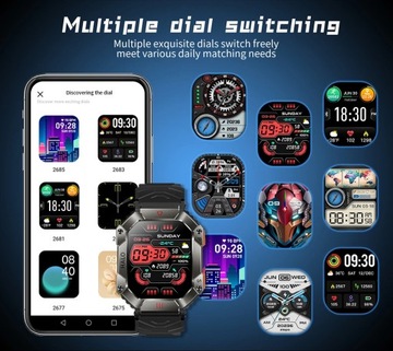 Умные часы с 2,0-дюймовым GPS-компасом для мониторинга сердечного ритма и уровня кислорода в крови