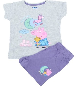 ŚWINKA PEPPA Peppa Pig Piżama r. 116 krótki rękaw