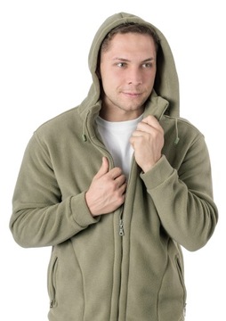 Duży Polar Bluza Polarowa Męska MAX01 5XL oliw-jas