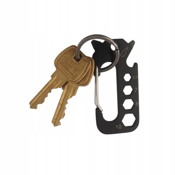 BRELOK KARABIŃCZYK MULTITOOL PRZEŻYCIA EDC KLUCZE