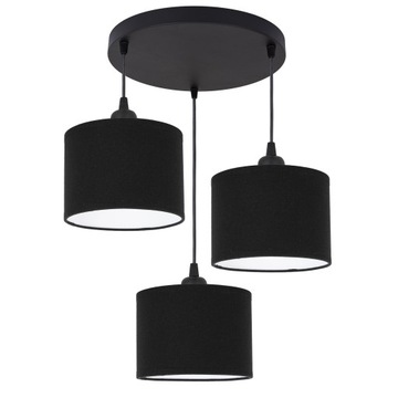 LAMPA WISZĄCA OKRĄGŁA MINI ABAŻUR TKANINA LED