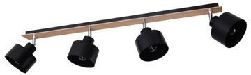 ŻYRANDOL LAMPA PLAFON SUFITOWY 015-4PL LED DREWNIANA NOWOCZESNA DO SALONU