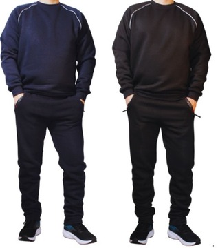 KOMPLET DRESOWY MĘSKI CZARNY SZARY GRANATOWY SPODNIE + BLUZA ROZMIAR XXL