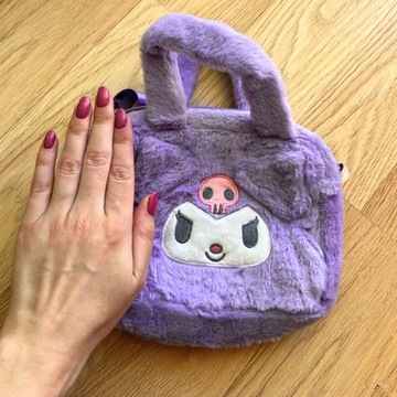 Плюшевый кошелек в стиле аниме Kawaii Sanrio My Melody Kuromi, сумка с рисунком 17x18 см
