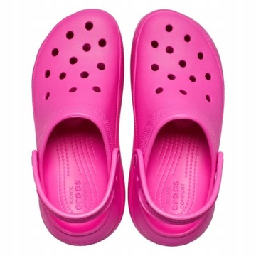 crocs damskie chodaki na platformie classic crush lekkie wysokie 41-42 W10