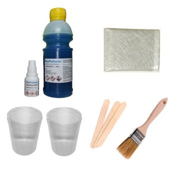 ŻYWICA POLIESTROWA + UTWARDZACZ + MATA ZESTAW 250g