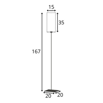 торшер, современная трубка, светодиодный абажур