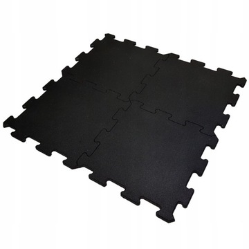 PODŁOGA gumowa PUZZLE do siłowni 20 mm CZARNA MATA pod SPRZĘT 102x102cm