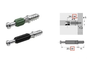Эксцентрик Rastex 15/18 + палец DU232 10 шт HETTICH