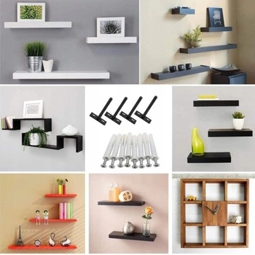 4 невидимых кронштейна для плавающих полок