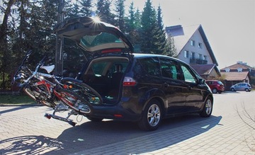 ПОЛКА ДЛЯ ВЕЛОСИПЕДОВ НА ПЛАТФОРМЕ КРЮЧКА ДЛЯ 2 ВЕЛОСИПЕДОВ - AMOS - НАКЛОННАЯ 13-КОНТАКТНАЯ, ЧЕРНАЯ