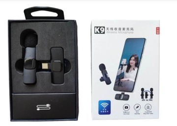 2 классических беспроводных микрофона USB-C Lightning для iPhone 2 в 1