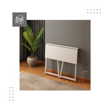 Легкий промышленный минималистичный складной стол LOFT Leader 1.5 White