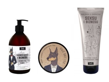 LAQ DOBERMAN ZESTAW ŻEL 8w1 500ml + MASEŁKO 50ml + BALSAM DO CIAŁA 200ml