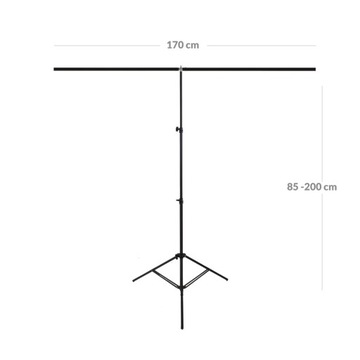 ФОНОВОЙ КОМПЛЕКТ: ШТАТИВ + КРЕСТ-КРЕСТ ТИП Т 170см + 3 зажима