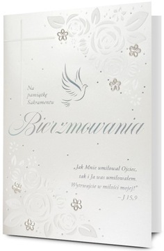 KARTKA PAMIĄTKA BIERZMOWANIE JAKOŚĆ LUX HM 3078