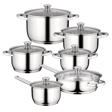 BergHOFF ZESTAW GARNKÓW ZE STALI GOURMET 12 EL