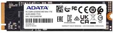 Твердотельный накопитель ADATA Legend 960 Max емкостью 1 ТБ