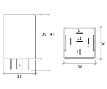 СВЕТОДИОДНЫЙ ПРЕРЫВАТЕЛЬ СИГНАЛА ПОВОРОТА 12В 5 КОНТ.