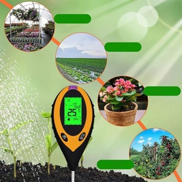 ИЗМЕРИТЕЛЬ ВЛАЖНОСТИ РАСТЕНИЙ, ДАТЧИК ВЛАЖНОСТИ ПОЧВЫ, ТЕСТЕР ПОЧВЫ 4 В 1