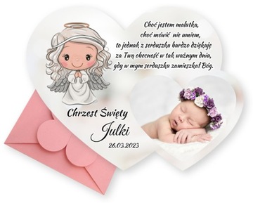 ФОТОМАГНИТ Благодарность Крещение Годовалого + КОНВЕРТ