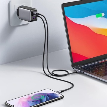 КАБЕЛЬ QC PD TYPE-C – TYPE-C 240 Вт 3,1 48 В 5 А 1 м БЫСТРАЯ ЗАРЯДКА