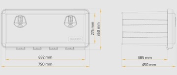 Ящик для инструментов DAKEN JUST 750 74,5 л 750x350x450