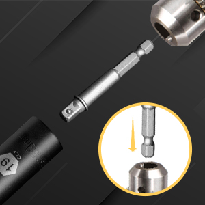 Адаптер для крышек для отвертки HEX 1/2 3/8 1/4