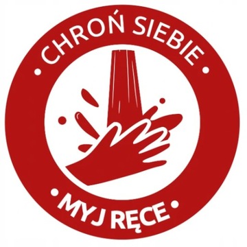 NAKLEJKA NA PODŁOGĘ 30cm MYJ RĘCE