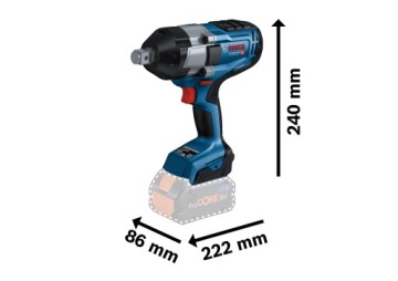 АККУМУЛЯТОРНЫЙ УДАРНЫЙ КЛЮЧ 1/2' GDS 18V-1000 0*AH