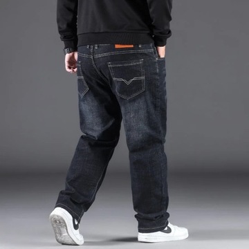 Men's Large Size Jeans Elastic Band Big 10XL Overs