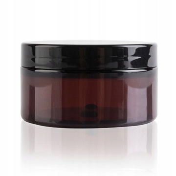 Słoik PET 100ml brązowy z nakrętką czarną PP