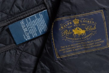 POLO RALPH LAUREN KURTKA PIKOWANA EXTRA, ŁATY SKÓRA NATURALNA r. L