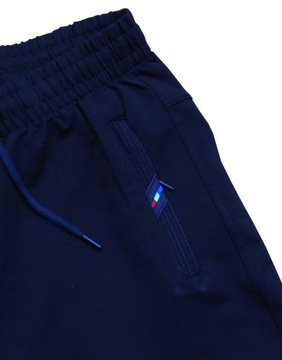 Sports99 spodnie dresowe Bez ŚCIĄGACZA proste Granat pas 104-124 cm roz 3XL