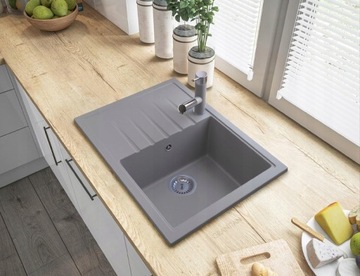 СЕРАЯ СЪЕМНАЯ КУХОННАЯ МОЙКА ДЛЯ CADO