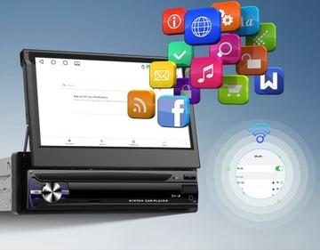 Car Radio 1din 7 '' CarPlay Android Wi -Fi RDS Вытягивает 4 ГБ ОЗУ Экран