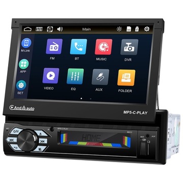 АВТОМОБИЛЬНЫЙ РАДИО 1DIN 7 ДЮЙМОВ BT С РАЗДВИЖНЫМ СЕНСОРНЫМ ЭКРАНОМ