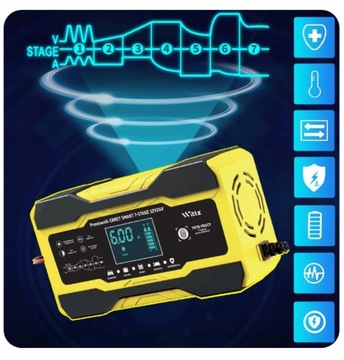 ИНТЕЛЛЕКТУАЛЬНЫЙ ВЫПРЯМИТЕЛЬ, автоматическое ЗАРЯДНОЕ УСТРОЙСТВО 12В 24В 10А LCD