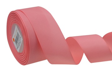 WSTĄŻKA rypsowa taśma 3,8 cm/25y RÓŻOWY